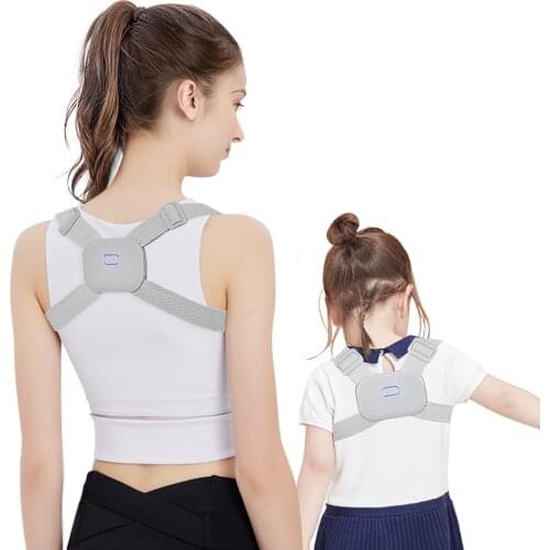 Adjustable Smart Posture Corrector Vibration massager Pain Relief Reminder Upper Spine Back Brace Clavicle Support Belt dropship
