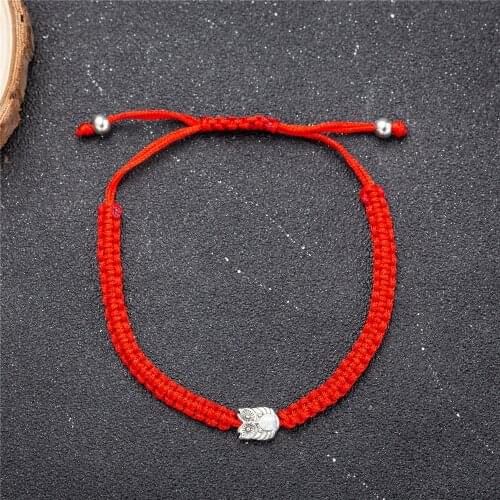 Owl Charm Handmade Red Thread Amulet Rope Kabbalah Chain Bracelet For Women Men Adjustable String Wholesales