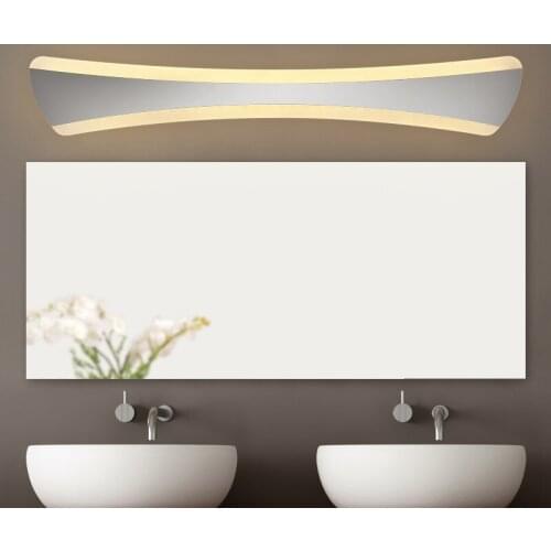 Stainless steel modern LED mirror headlights minimalist bathroom anti-fog bathroom lamp bathroom acrylic waterproof wall lamp
