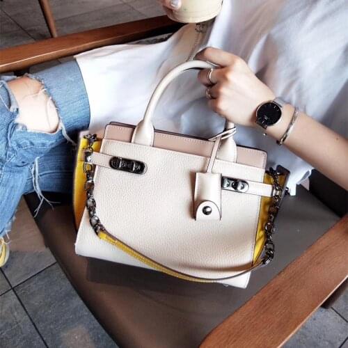 2021 Famous Brand Designer Women Handbag Genuine Leather Luxury Panelled Pattern Female Shoulder Meaaenger Bag Trapeze Bag