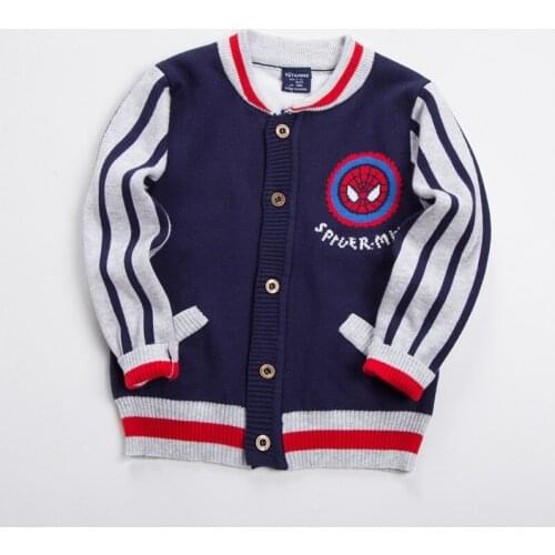 Boys Sweaters Pull Fille Girls Cardigan Autumn Winter Kids Clothes Long Sleeve Tops Cartoon Dog Duck Jacquard Weave