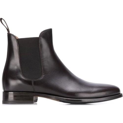 High Quality New Fashion Men Pu Leather Buckle Business Boot Vintage Casual Classic Formal Chelsea Boots Zapatos De Hombre HC086