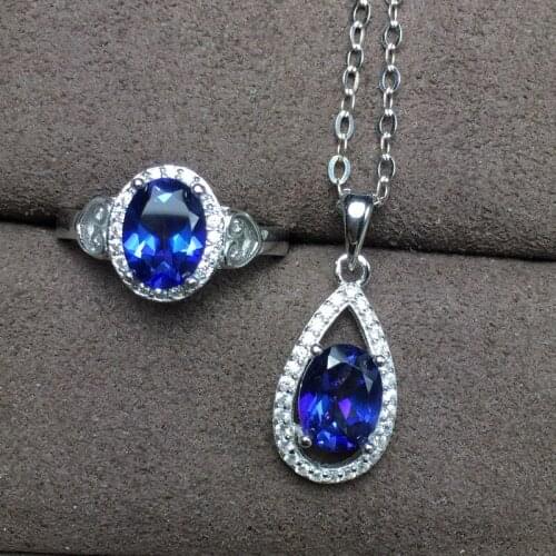 KJJEAXCMY boutique jewels Girls natural tanzantopa stone set can be substituted for certificate 925 pure silver inlays