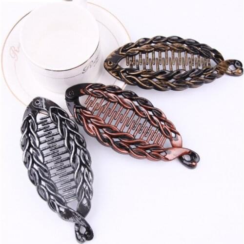Furling Girl 1 PC Fashion Vintage Lady Fish Folder Fishtail Clip Spiral Pattern Hair Hairpins For Women Hair Accessories