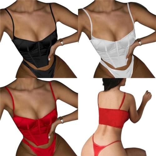 Women Solid Color Cropped Tops Slim Fit Sleeveless V-neck Irregular Hem Vest for Summer