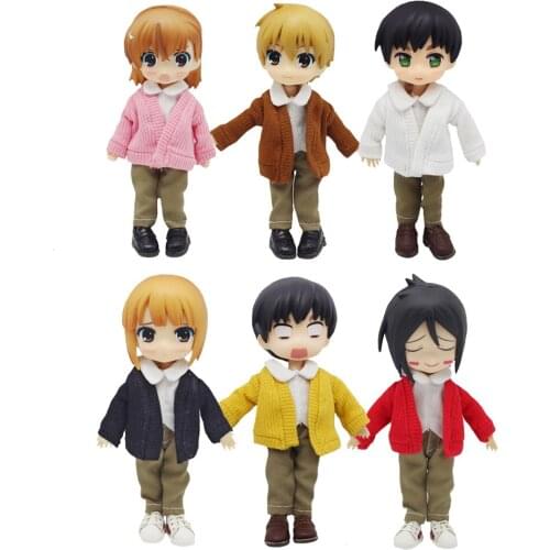 1/12 BJD Doll Coat Sweater School Uniform for OB11,obitsu11 Doll Clothes Accessories Toys