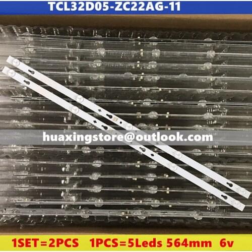 1set=2pcs 564MM LED backlight Strip 5 lamp for MI 32" TV LCD L32M5-AZ TCL32D05-ZC22AG-11 LVW320CSDX 6v