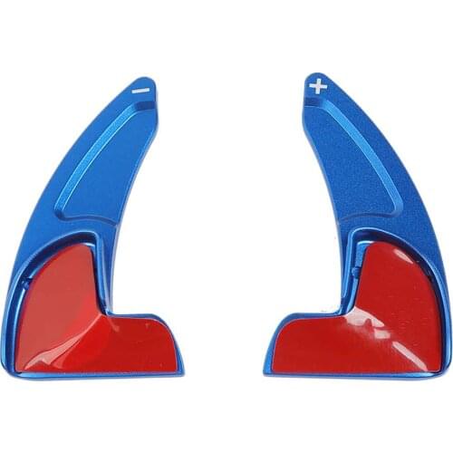 2Pcs GSD Aluminum alloy Car Steering Wheel Shift Paddle Shifter Extension for Dodge Challenger 2015 2016 2017 2018 2019 Blue