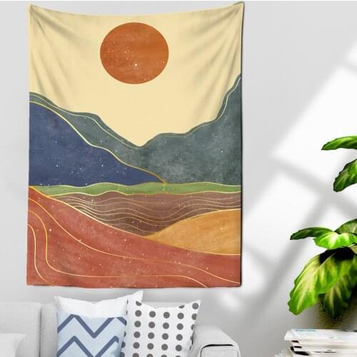 2021New Mountain Nature Landscape Tapestry Wall Hanging Aesthetic Tapestries Beach Towel Shawl Throw Sheet Home Room Decor