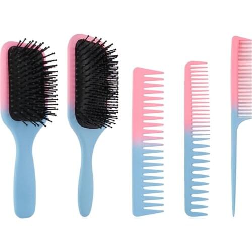 4pcs Anti-Static Comb Detangling Hair Brush Scalp Massage Combs Hairdressing Styling Tools for Salon Home Use