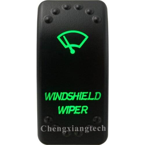 5 Pin On Off SPST Car Boat Rocker Switch-Windshield Wiper - Green Led Light- for 4x4 Carling Narva Caravan Marine 12v 24v