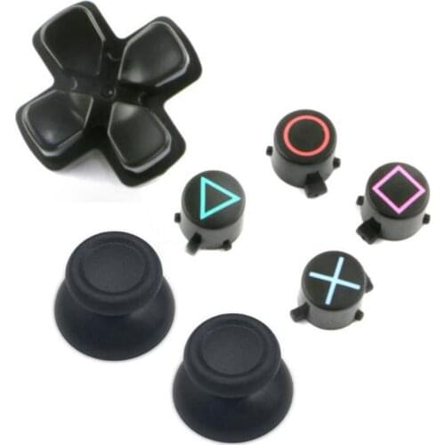 Analog Joystick thumbStick Grip Caps ABXY X D-pad Buttons Set Repair Parts for Sony Playstation Dualshock 4 DS4 PS4 Controller