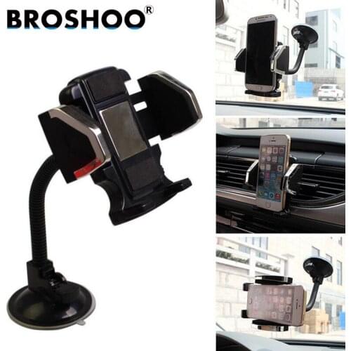 BROSHOO Universal 3 in 1 Holder Car Holder For Samsung Stand Display Support GPS Accessories Mobile Phone Holder Car Styling