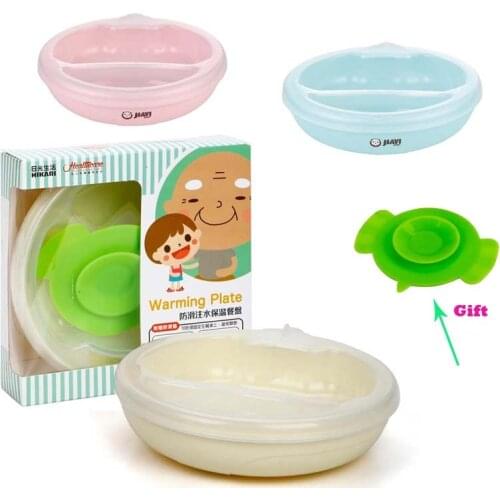 Baby Warming Plate Dish Bowl Hot Water Insulation Feeding Dinnerware Tableware Baby Feeding Tableware Babys Food Dishes Bowl