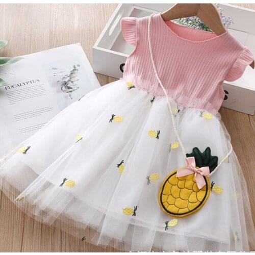 Children Summer Gilrs Dress Kids Baby Girls Dresses Clothes Child Cute Cartoon Summer Cartoon Print Kid Garments Clothing
