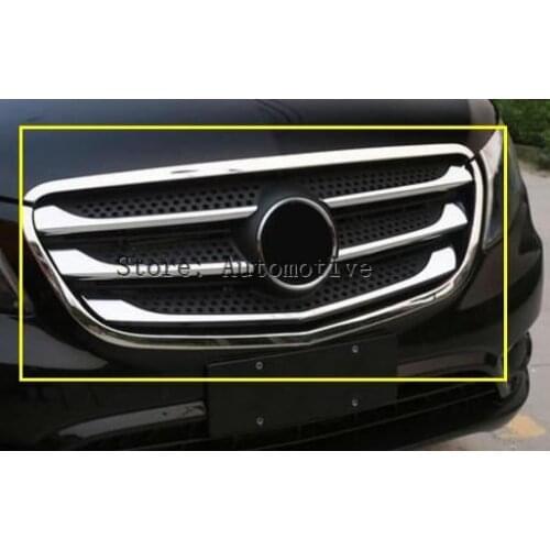 For Mercedes-Benz Vito W447 2014 2015 2016 2017 ABS Chrome Front grille grill cover trim auto accessories car styling
