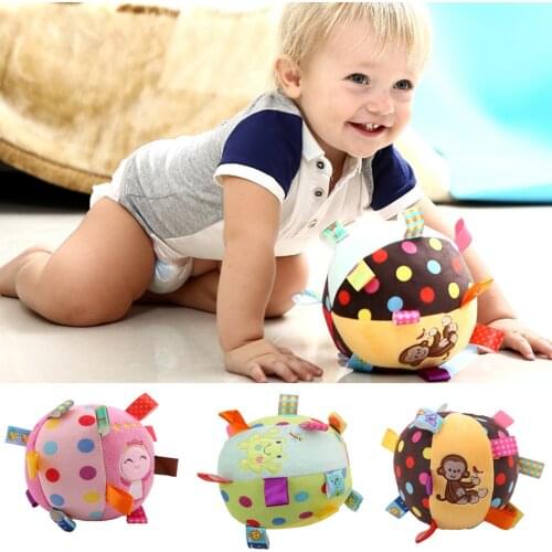 Baby Toys 0-12 Months Childrens Ring Bell Ball Baby Cloth Music Mobile Learning Toy Plush Educational Hand Grasp Rattle Ball
