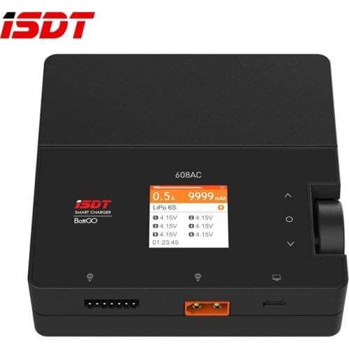 ISDT 608AC AC 60W DC 200W 8A BattGo Smart Battery Charger Discharger with Detachable Power Supply