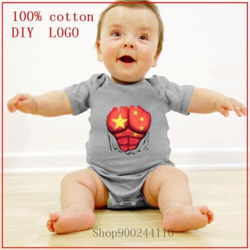 China Flag Best Daddy Mommy Newborn Boys Girls Summer Romper Bodysuit Baby Cotton Jumpsuit Clothes Outfits Body Suit Baby