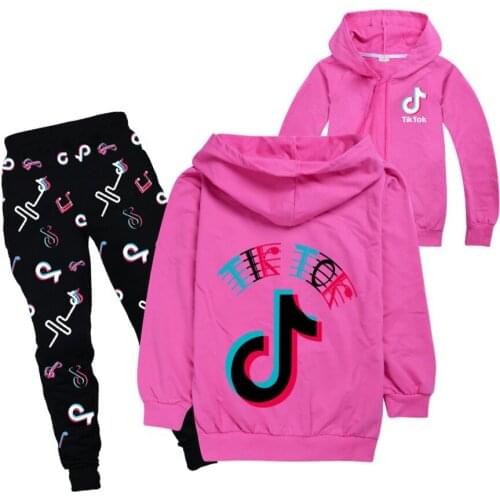 TIK TOK Girls Clothing Sets Children Fashion Coat and Pant Set Kids Clothing Spring Autumn Sports Suit Tracksuit