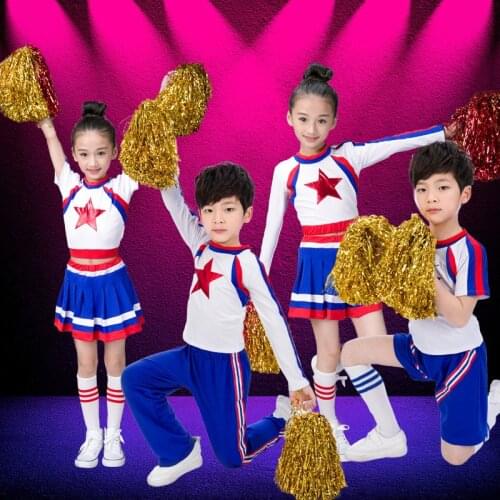 2021 New Children Performance Clothing for Boys and Girls Cheerleader Costumes Hip Hop Jazz Dance Costume Rave Outfit
