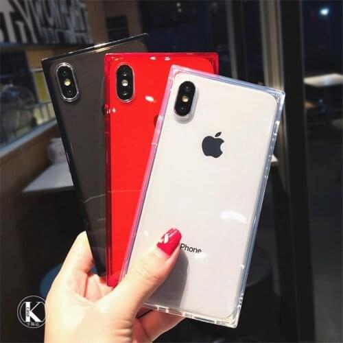 Fashion Square Transparent Soft TPU Phone Case For iPhone 11 Pro Max X XS 12 Mini XR 7 8 Plus 6s Clear Shockproof Silicone Cover