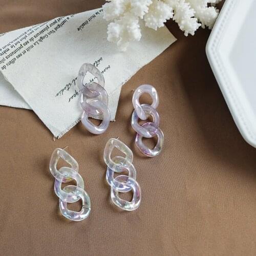 2020 New Fashion Hot Sale Womens Earrings Colourful Chain Earrings For Women Girl Party Jewelry Gifts Wholesale