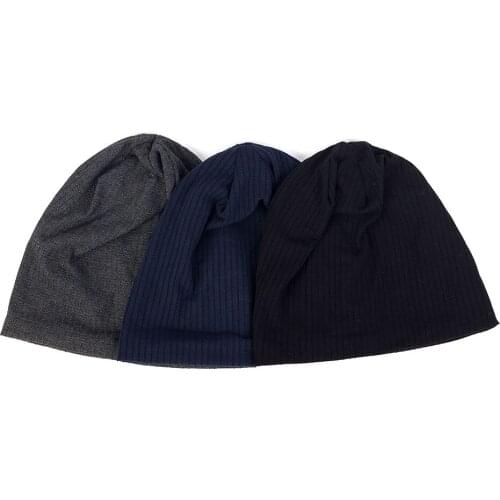 Charm Wood Solid Color Unisex Knitted Hat Warm Cotton Baggy Ribbed Men Women Beanie Hats Casual Slouchy Female Boys Skull Cap