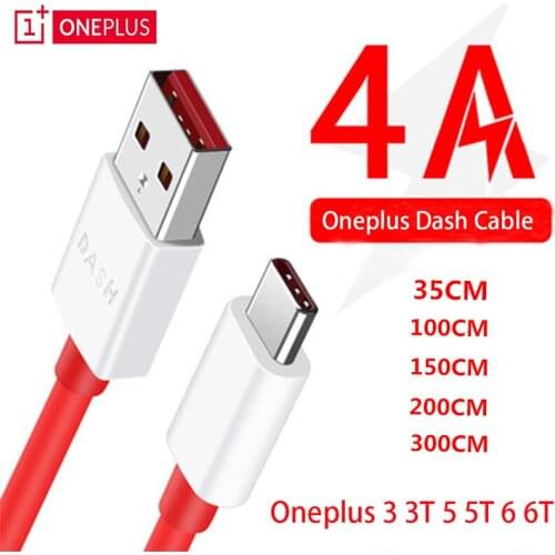 Original OnePlus 6 Dash Cable 5t 5 3t 3 35/100/200cm USB 3.1 Type C Quick Fast Charger Cable For One Plus Three Five T Six