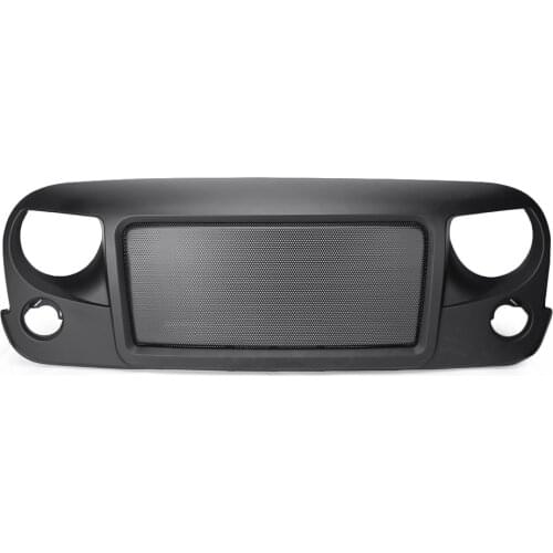 Car Front Grille Matt Black Grill w/ Insert Kit For Jeep Wrangler JK 2007 2008 2009 2010 2011 2012 2013 2014 2015 2016 2017 2018