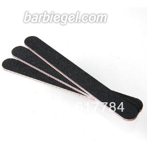 10pcs Professional Black Mini Nail Files Crescent Nail Buffer Acrylic Nail Art Grit 100/180 Sandpaper Manicure Tools