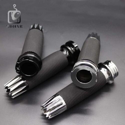 Flame black and chrome plated soft touch comfortable grip gloves for the Dyna 883 1200 sports car customized motorcycle