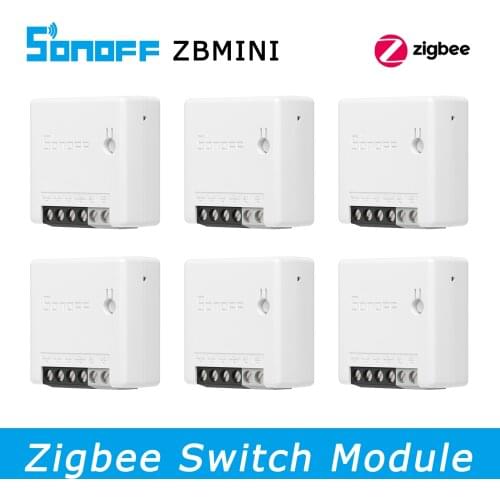 SONOFF ZBMINI Zigbee Mini Switch 2 Way Relay Module, Support ZBBridge SmartThings Hub Philip Hue Alexa Google Home