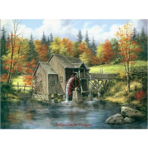 Needlework for embroidery DIY DMC color High Quality - Counted Cross Stitch Kits 14 ct Oil painting - Mill in Vermont