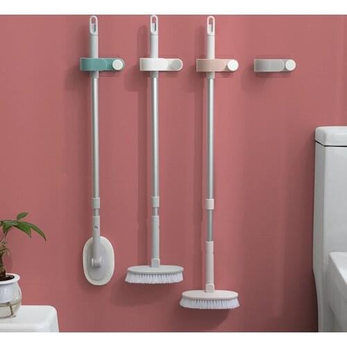 1Pc Mop Broom Holder Wall Mounted Mop Holder Household Self Adhesive Storage Broom Hanger Hook Racks Kitchen Bathroom Organizer