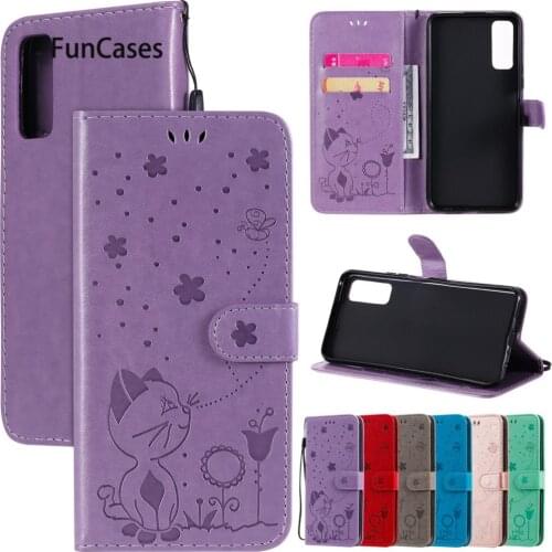 Gray Cell Phone Covers For etui Huawei Enjoy Z Unicorn Coques Case Huawei Hoesje funda 20 Pro Honor 30 Lite PU Leather Flip Bag