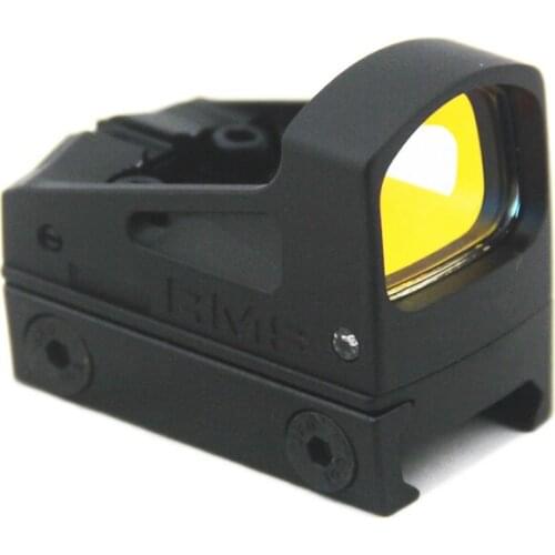 Tactical Micro RMS Reflex Red Dot Sight With Vented Mount and Spacers For Glock Pistol Aluminium Marked Version Black