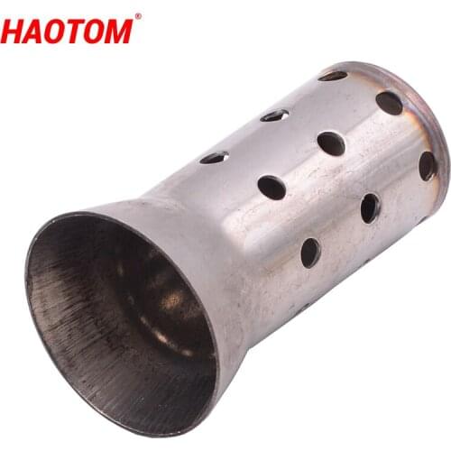 Universal 51mm Inlet Motorcycle Exhaust Muffler For Adjustable DB Killer Silencer Noise Sound Eliminator Front Catalyst