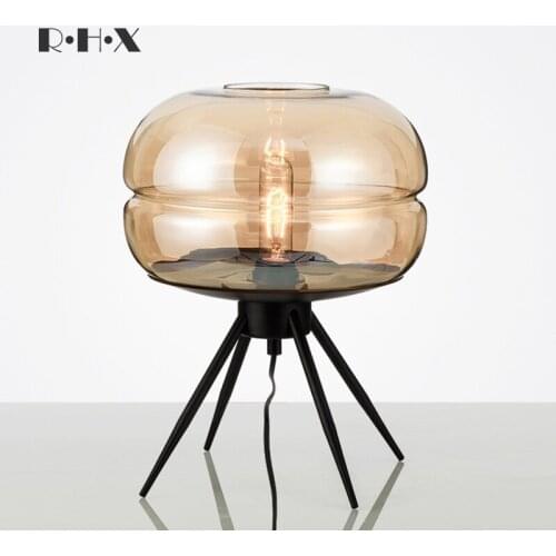 Wind Desk Lamp Originality Modern Concise Continuous System Personality Glass Arts A Living Room Bedside Cupboard Desk Lamp