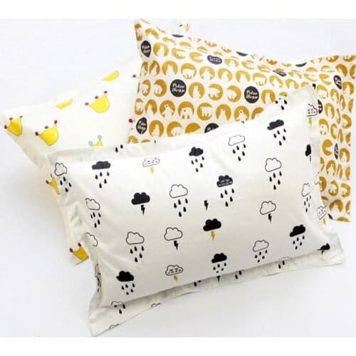 High Quality Double Face 100% cotton baby pillowcase bedding Pillowcase Single Pillow Cover Multicolor Pillowcase