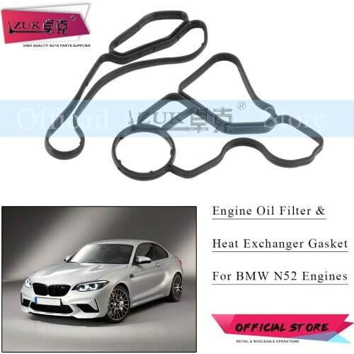 ZUK For BMW Engine Oil Filter Element Profile-Gasket Seal For N52 ENGINE For X1 X3 1/2/3/4/5/6/7 Series Express Delivery
