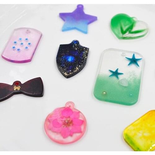 1pcs Liquid silicone mold DIY resin jewelry pendant necklace With holes pendant lanugo mold resin molds for jewelry