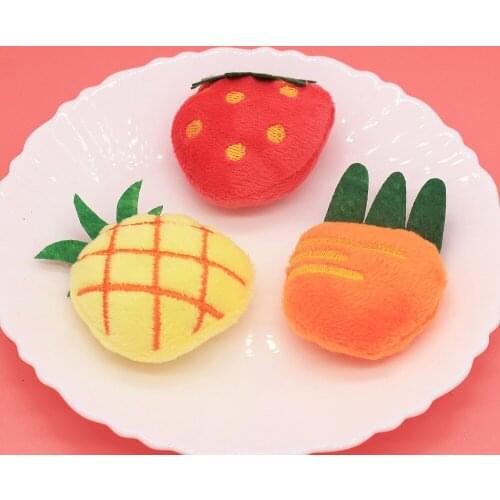 10PCS/Lot Plush pineapple strawberry cotton doll Patches Applique Crafts for Children garment Accessories and bag Accesssories