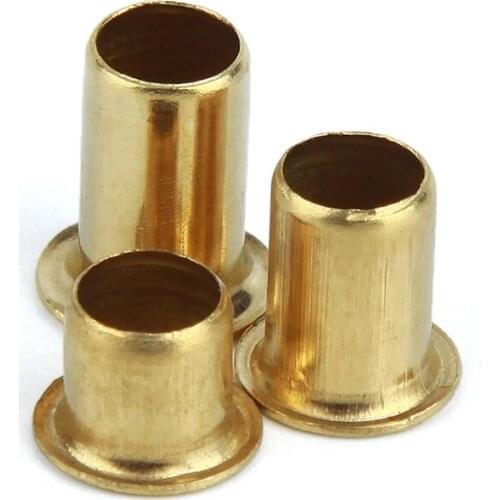 100PCS/LOT M4 hollow copper rivet brass corns double side circuit board PCB vias nails