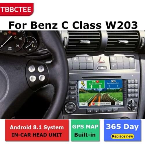 2 Din Android Radio Bluetooth GPS Navigation Wifi Stereo Video For Mercedes Benz C Class W203 2004~2007 Car Multimedia Player