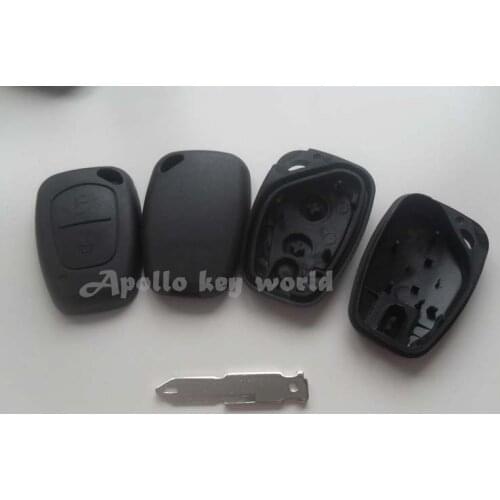 2 Button Remote Uncut Blade Key Case Shell For Renault Traffic Master Vivaro Movano Kangoo Fob Key Cover 10PCS/lot