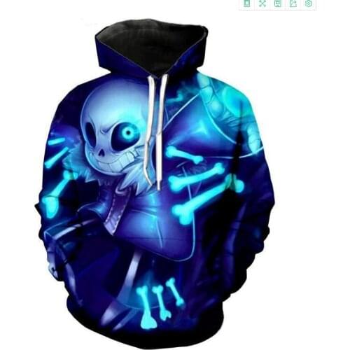 2018 New 3D print Undertale Sans Papyrus Hoodie Cosplay Women Men hoodies pullover top Sweatshirt fashion