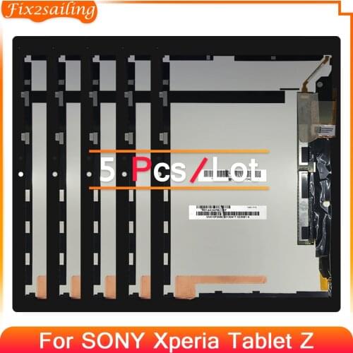 5Pcs For Sony Xperia Tablet Z 10.1 SGP311 SGP312 SGP321 LCD Display Touch Screen Digitizer Panel Assembly with Frame 100% Tested
