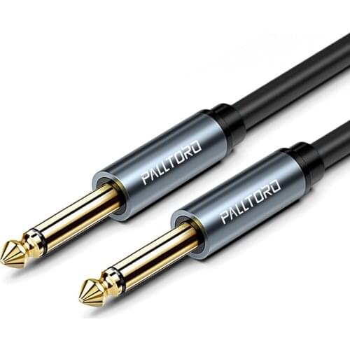 6.35mm Audio Cable Braided Mono 6.3 6.5 Jack Male to Male Aux Cable 1.5m 3m 5m 8m 10m 15m for Guitar Mixer Amplifier Bass