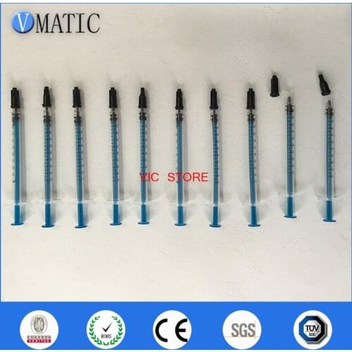 Free Shipping Non Sterilized High Recommendation Dispensing Syringes 1cc/ml Plastic With Black Syringe Cap Stopper